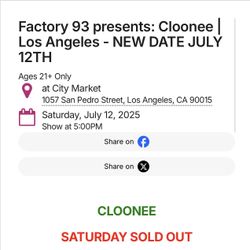 Cloonee For Saturday Only! 