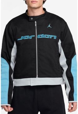 Jordan Brooklyn Motorsport Jacket Black Blue Men’s Size XL HV1048-011 MSRP $175