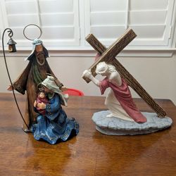 Two Jesus Figurines