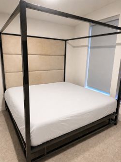 King bed frame used.