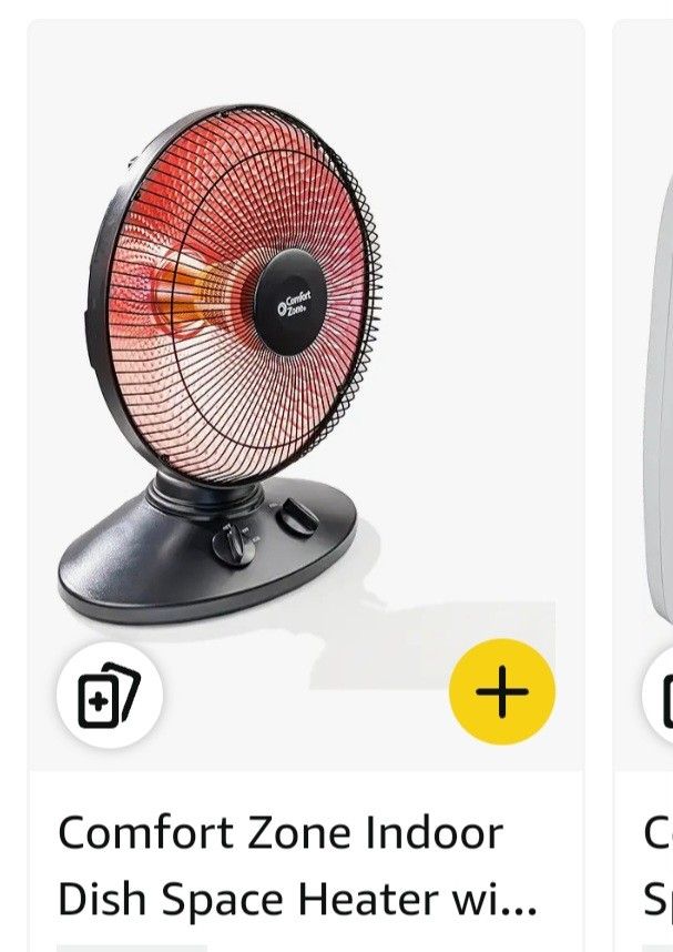 Comfort Zone Indoor
Dish Space Heater