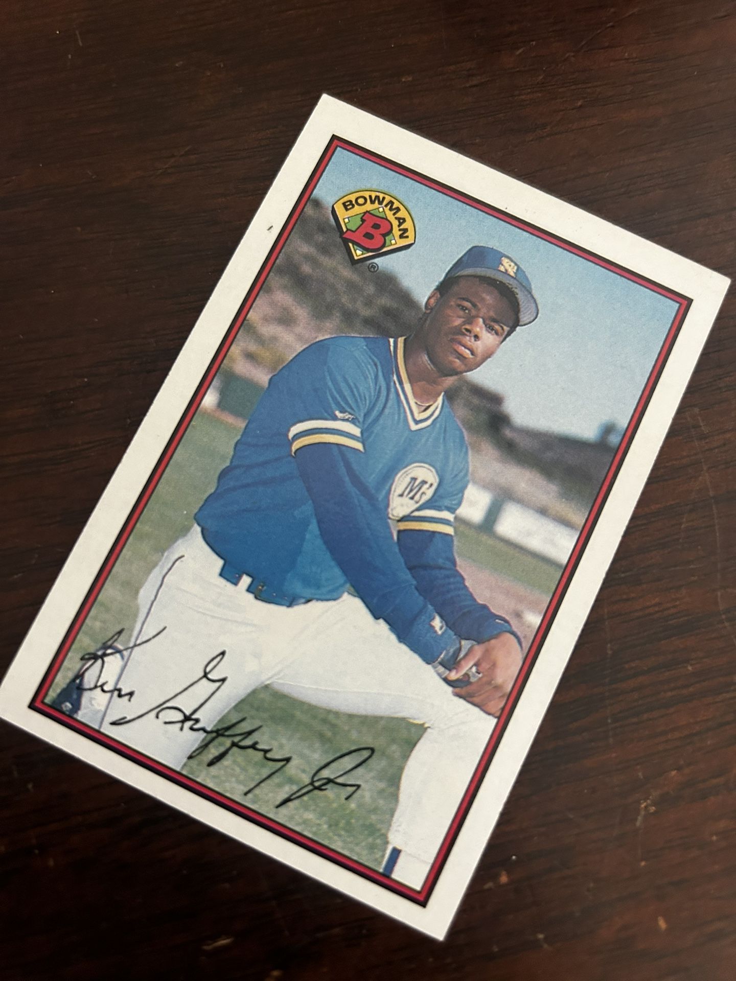 Ken Griffey Junior Autographed Baseball Card