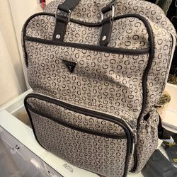 Grey GUESS diaper bag