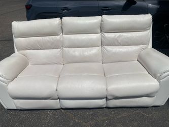 Italian leather electric recliner