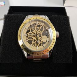 Invicta Objet D Art Automatic Skeleton Watch 43mm Two-Tone 69600
