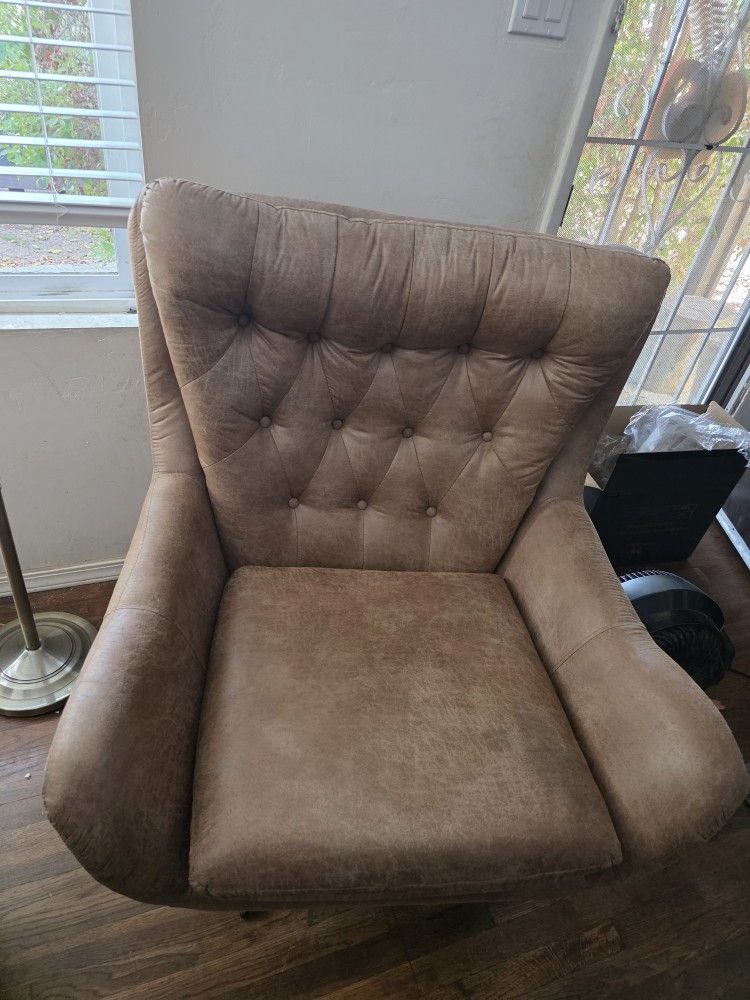 Faux Leather Swivel Chair