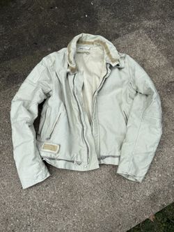 cream and tan vintage jacket 