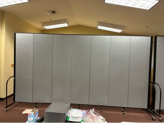 TWO 7' 4" H Freestanding Portable Partitions - 13 Panels Each (24' 1" L) - Total of 26 Panels 28’ 2”