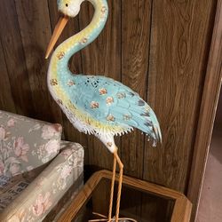LAST ONE!!!  BRAND NEW!!!  LAGOON HERON YARD DECOR!!!  38 1/4” TALL!!! WAY BELOW COST!!!  HURRY!!!