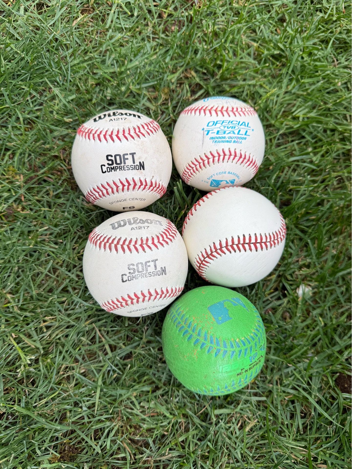 T-ball soft baseballs