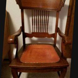 Antique Press Back Arm Chair 1910-1920'S