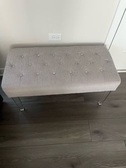 Grey bench