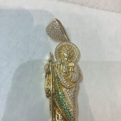14k Gold San Judas Pendant #109971-1 MJ
