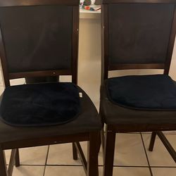 Two Barstool Height Chairs