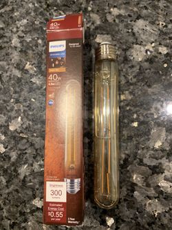 New In Box Philips T10 E26 (Medium) LED Bulb Amber Warm White 40 Watt Equivalence 1 pk - Case of: 1