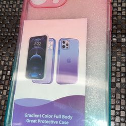 iPhone 12 & 13 Pro Max Gradient Case Pink And Turquoise 