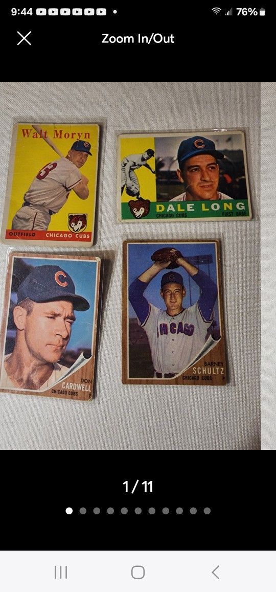 Chicago Cubs Walt Moryn #122Topps !958 Baseball