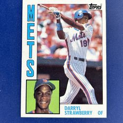 1984 Topps Darryl Strawberry Rookie Baseball Card 