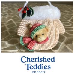 Cherished Teddies ‘Wet Mittens’ ornament by Enesco