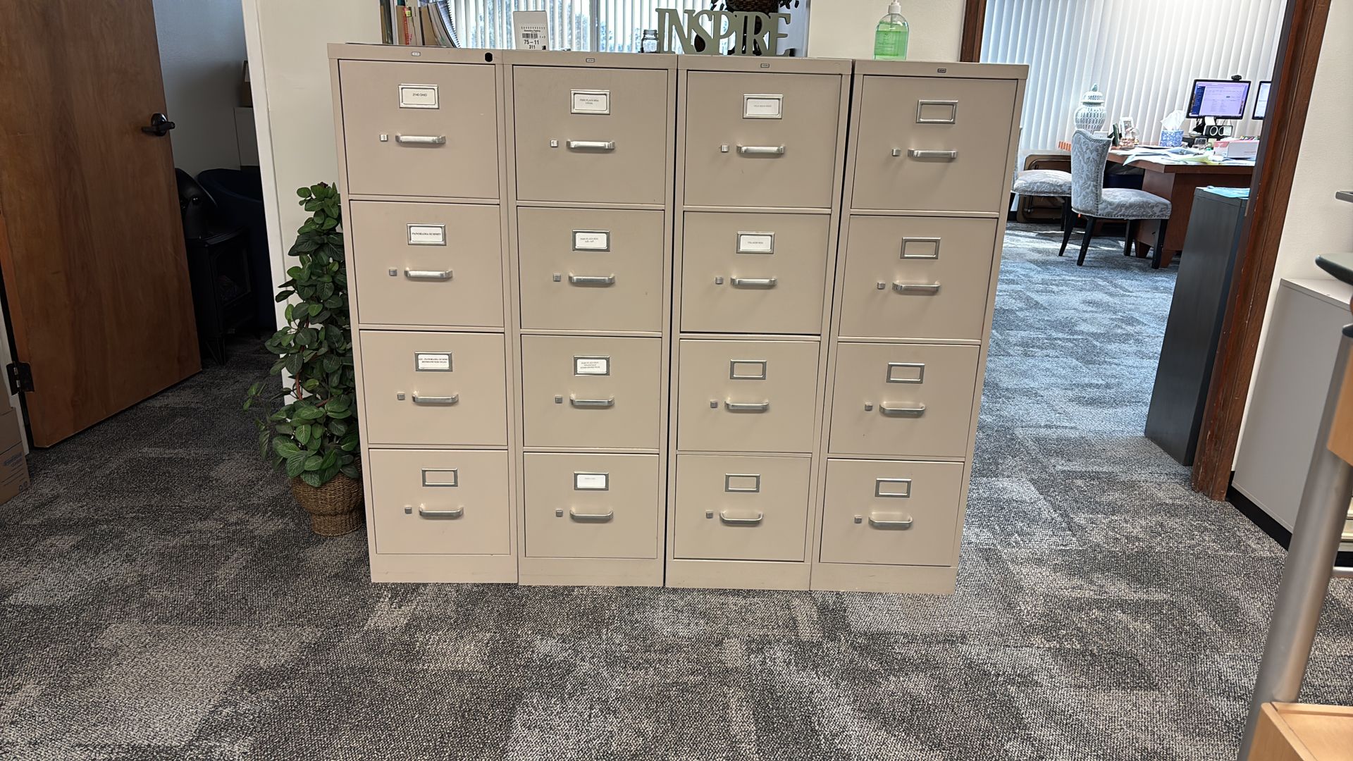 Letter sized file cabinets
