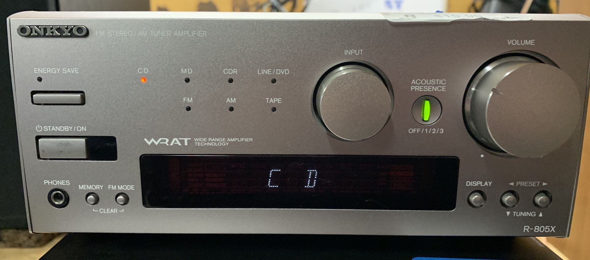 Onkyo R-805x 2 Channel Compact HiFi Receiver! Works great!