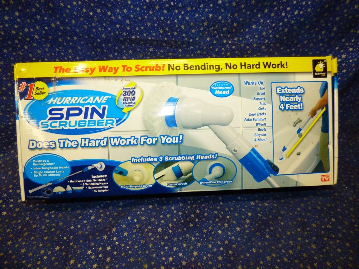 Hurricane spin scrubber