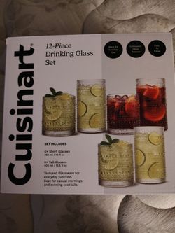 12 piece drinking glass set.