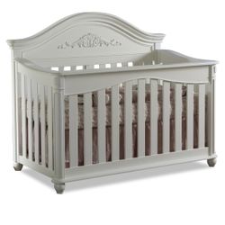 Beautiful Convertible Crib With  Toddler Rail And A Mattress. 