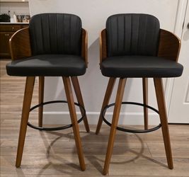 Mid-Century Modern Bar Stools Set of 2