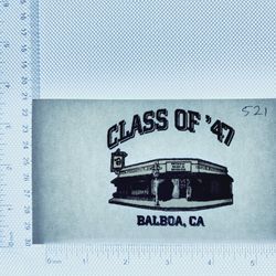 Iron On Heat Transfer  Good For T-shirts Sweaters Jackets T Shirt Design Size Is About 3x3  Class Of 47 #521