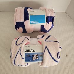 Room Essentials Valentine Throw Blankets NEW 