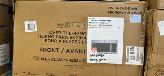 1.7cu. Ft. Over the range microwave with sensor cooking stainless steel
