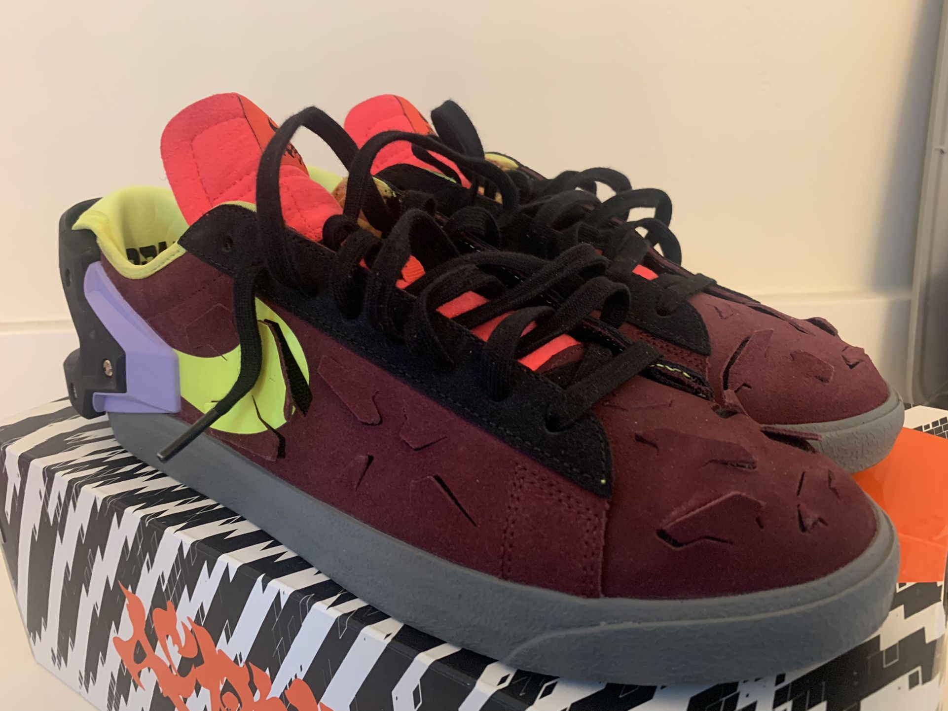 Acronym x Nike Blazer Low, Maroon