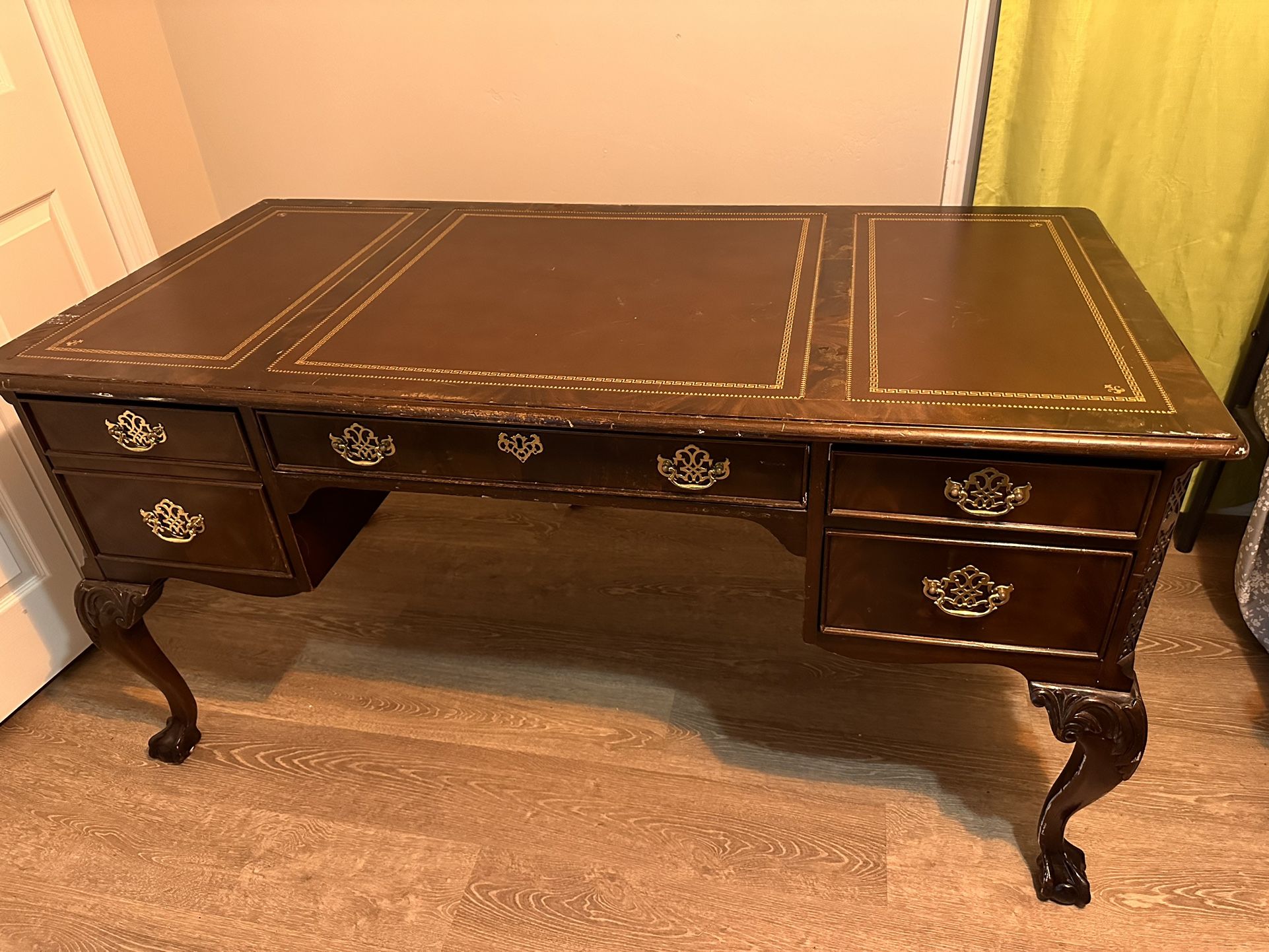 Mahogany Clawfoot Desk