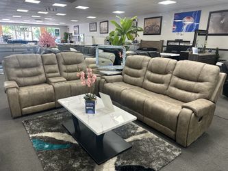 Gray Sofa & Loveseat