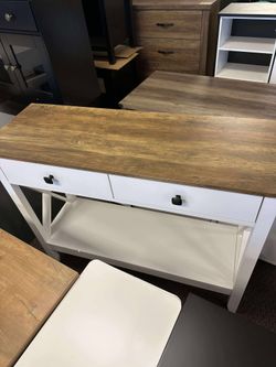 【damaged】Console Table,Sofa Table 13.8" D x 39.37" W x 31.5" HEntryway Table with 2 Drawers Storage Shelve Foyer Table for Entryway Farmhouse Hallway 