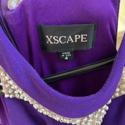 Purple Long Party Dress Size 4