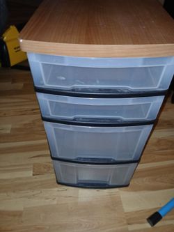 4 tier plastic drawer organizer
