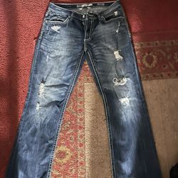 Straight Leg Bke Jeans 