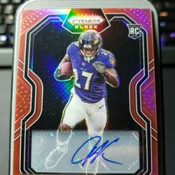 JK Dobbins Red Prizm Auto 80/99 Chronicles 2020