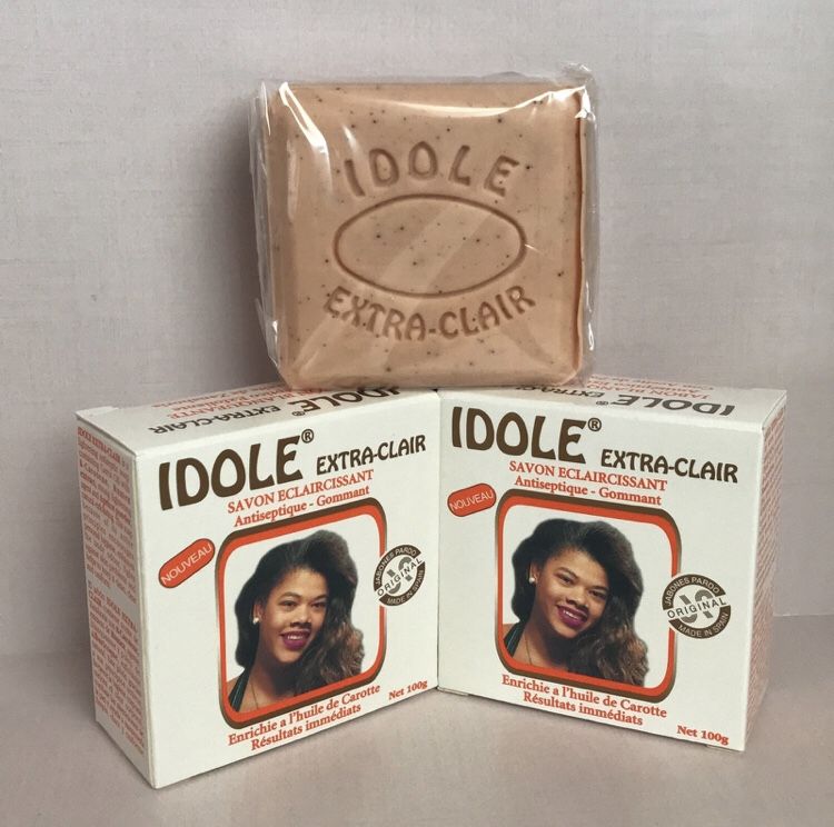 3 Pack Idole Extra-Clair Lightening Soap Antiseptic Exfoliating With Carrot Oil, 100g