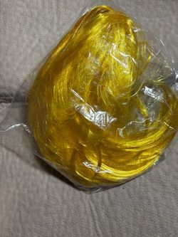 Yellow Costume Wig in Packaging