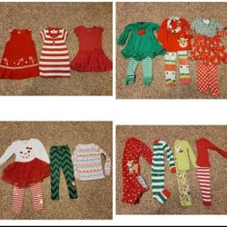 Girls Christmas Holiday Clothes Size 4/5