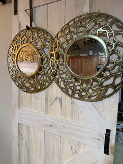Metal Carved Gold Mirrors