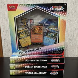 Pokemon Prismatic Evolutions Poster Collection Box New Sealed
