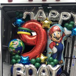 Mario Bros Balloons Bouquet 