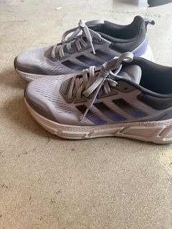 Women’s Adidas Running Shoes Gray / Purple – Good Condition