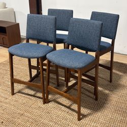 Counter Stools - Walnut And Denim Blue by Artice