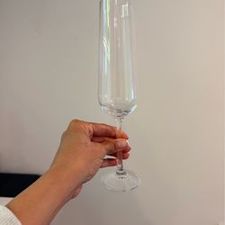 6 champagne, flutes