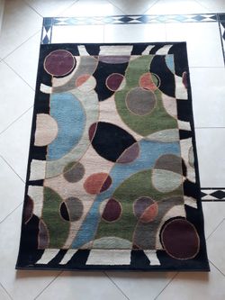 Vintage Oriental Weavers Of America Chairman Circles Multi 3 ft 10 in X 5 ft 5 in Colorful Circles